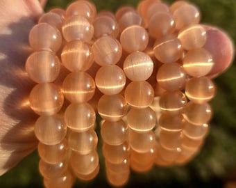 UN Braccialetto Elasticizzato In Cristallo Di Fluorite Arcobaleno Da 6 Mm 7,5 Pollici Completamente Naturale - Italia - Foto 2