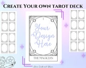 DIY Tarot Card Deck Template: Printable Black & Purple Design (PDF)