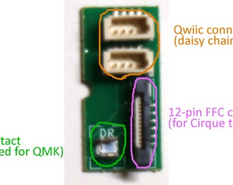 Qwiic-to-FFC adapter kit for Cirque 12-pin trackpad