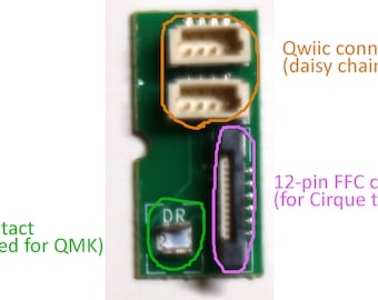 Qwiic-to-FFC adapter kit for Cirque 12-pin trackpad