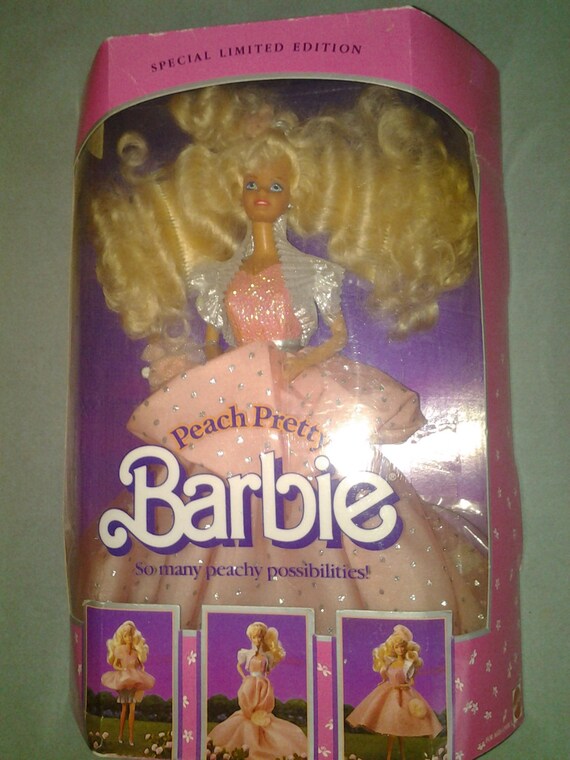 peach pretty barbie 1989