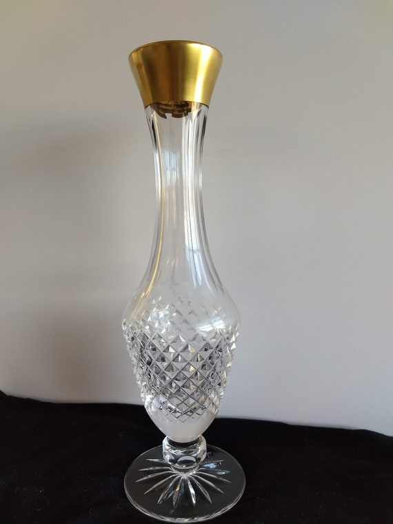 Vintage Waterford Crystal Bud Vase Genie Bottle Design Etsy