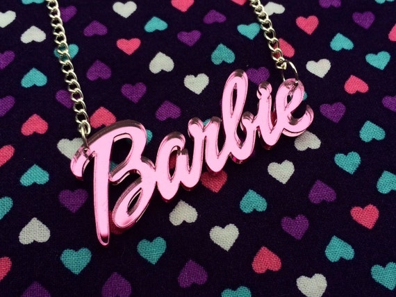 pink barbie necklace