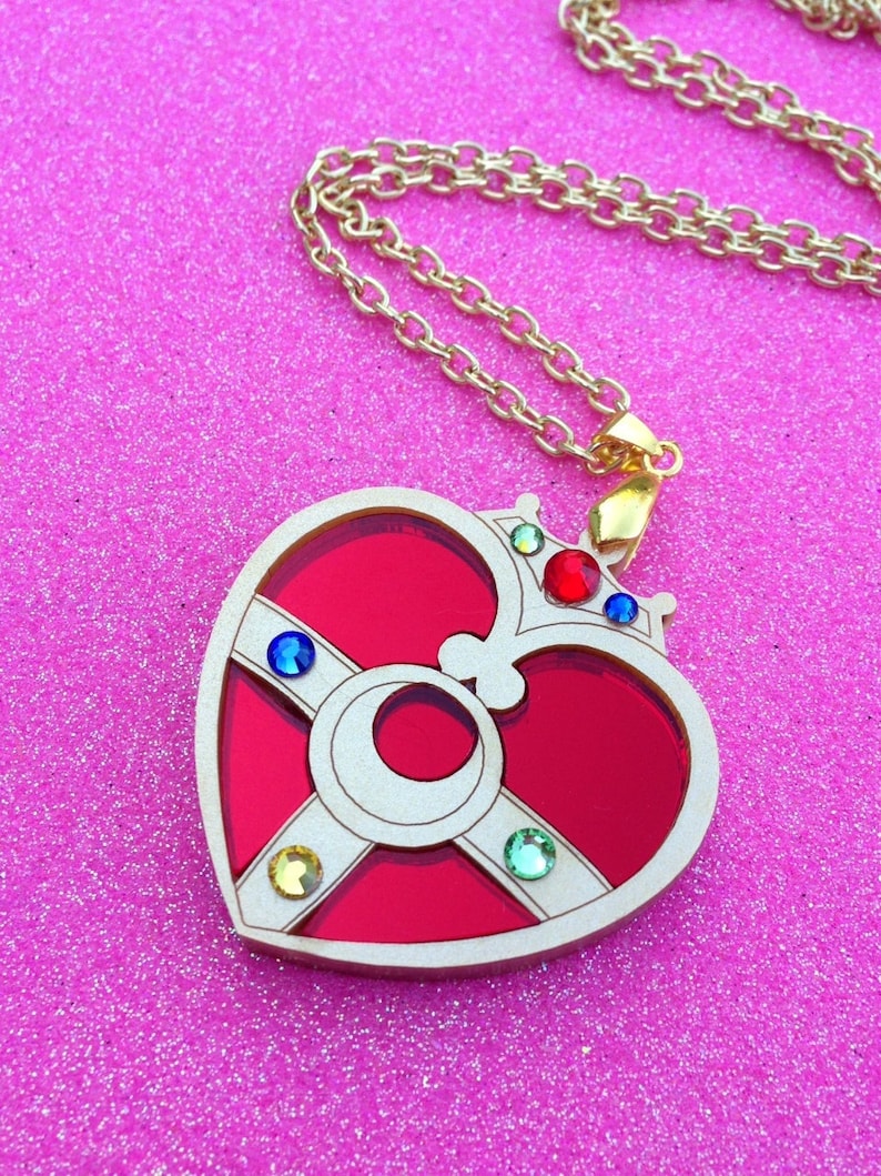 Sailor Moon Cosmic Heart Compact Necklace Etsy