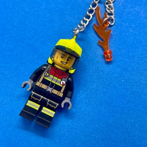 Fireman Minifigure Keychain