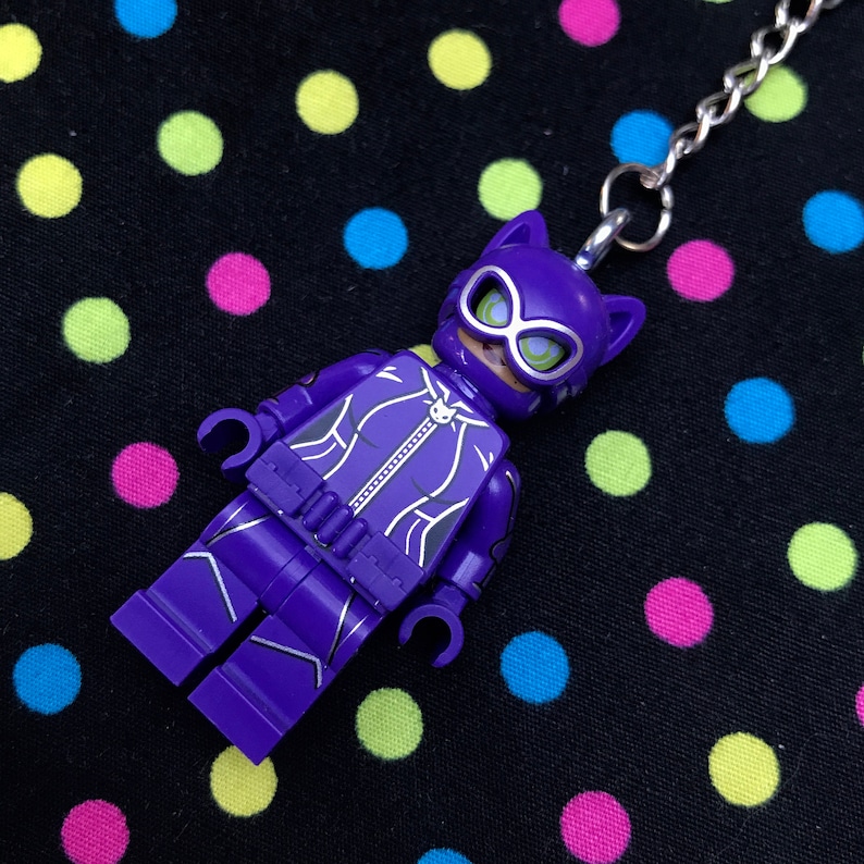 Catwoman Minifigure Keyring /Keychain...Handmade using LEGO® Etsy
