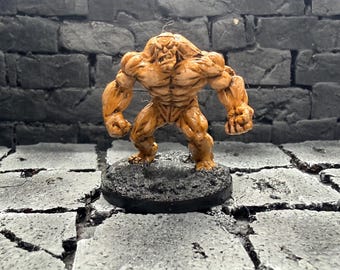 Miniatura de gólem de arcilla - Calabozos y dragones - Miniatura pintada - Juego de rol de mesa