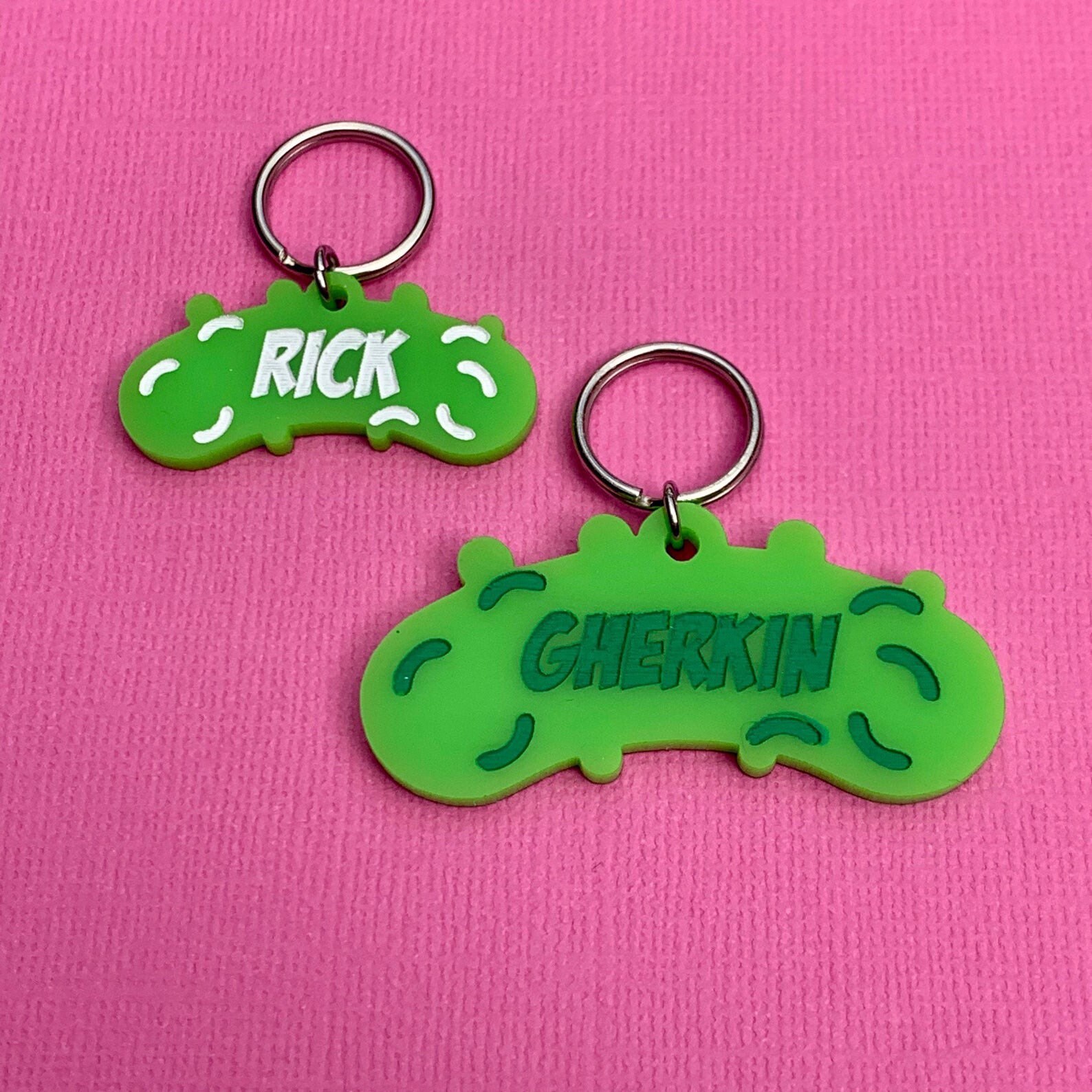 Custom Personalised Pickle Pet Tag Etsy