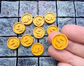 Fichas de monedas para juegos de rol de mesa