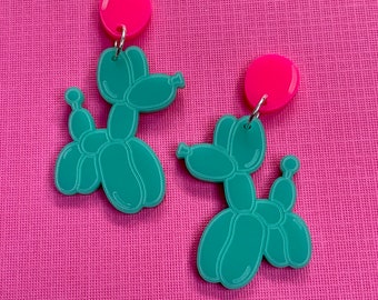 Balloon Dog Dangle Earrings