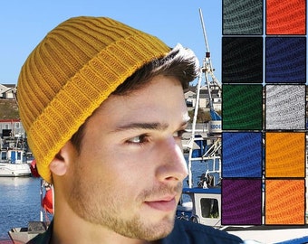 Docker trawler beanie hat 8 colours turn up acrylic fisherman's beenie