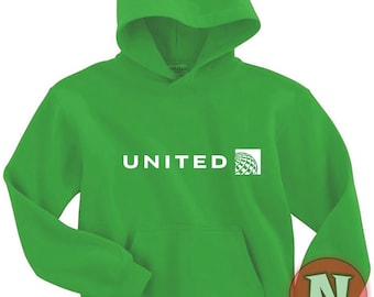 United Airlines Hoodie Hooded Top Air Crew Airline USA