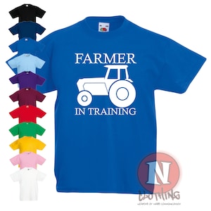 Farmer in training children&#39;s t-shirt. For little ones and teenagers. 100% cotton, great gift idea