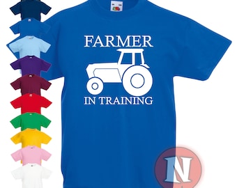 Farmer in training children's t-shirt. For little ones and teenagers. 100% cotton, great gift idea