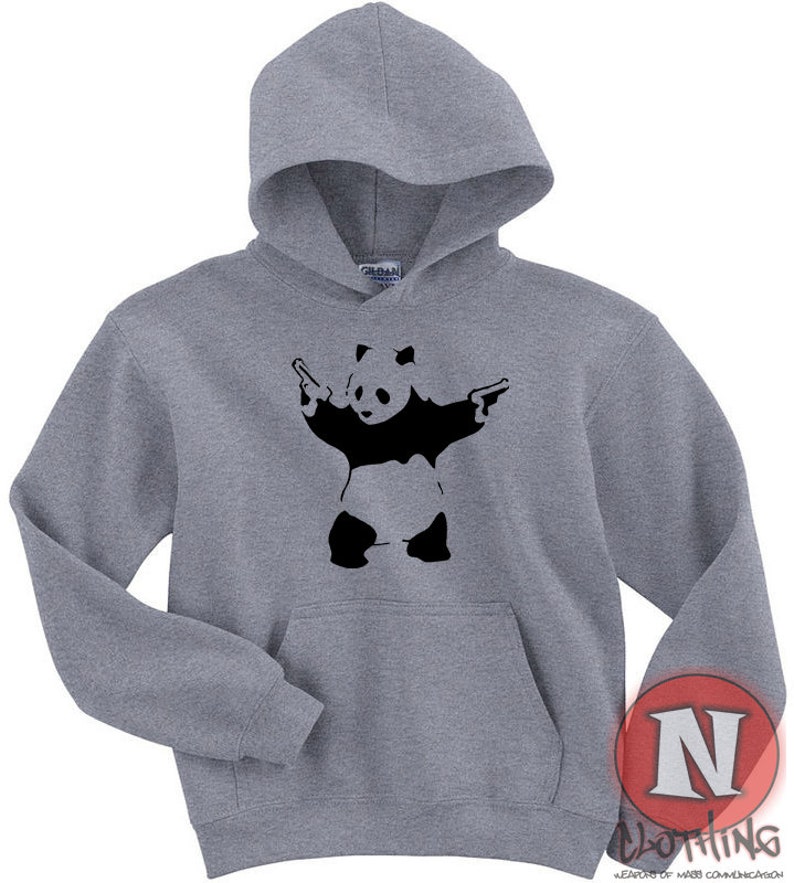 Banksy Pandamonium Children's Hoodie Hooded Top Graffiti | Etsy