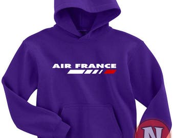 エールフランス航空 パーカー フード付きトップ 航空機 飛行機 