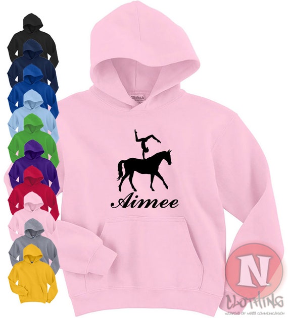 Hooded Top Horse Etsy Pony Horse Vaulting Custom Riding - Hoodie and Kids Personalized