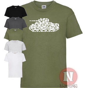 Sherman tank children&#39;s t-shirt. Exclusive design to Naughtees. 100% cotton, great gift idea