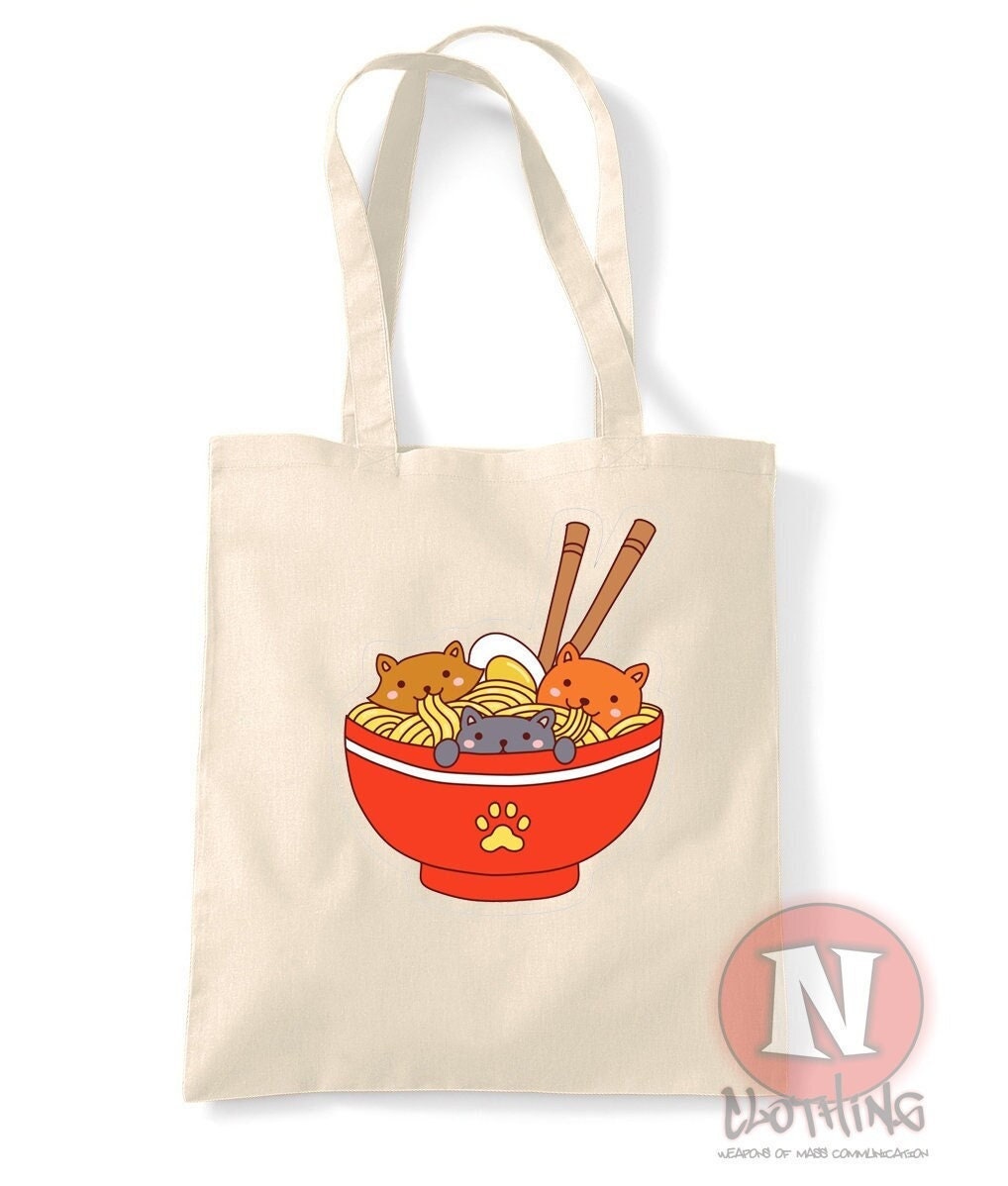 Pastel Goth Aesthetic Gothic Bunny Voodoo Doll Ramen Noodles Tote Bag