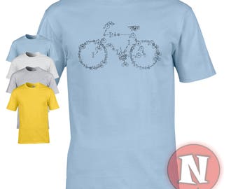 Bicycle funny sports t-shirt. For all cycling fans. Hey you, on ya bike!