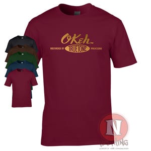 Okeh records T-shirt retro record label logo tee rhythm and blues Jazz gold print