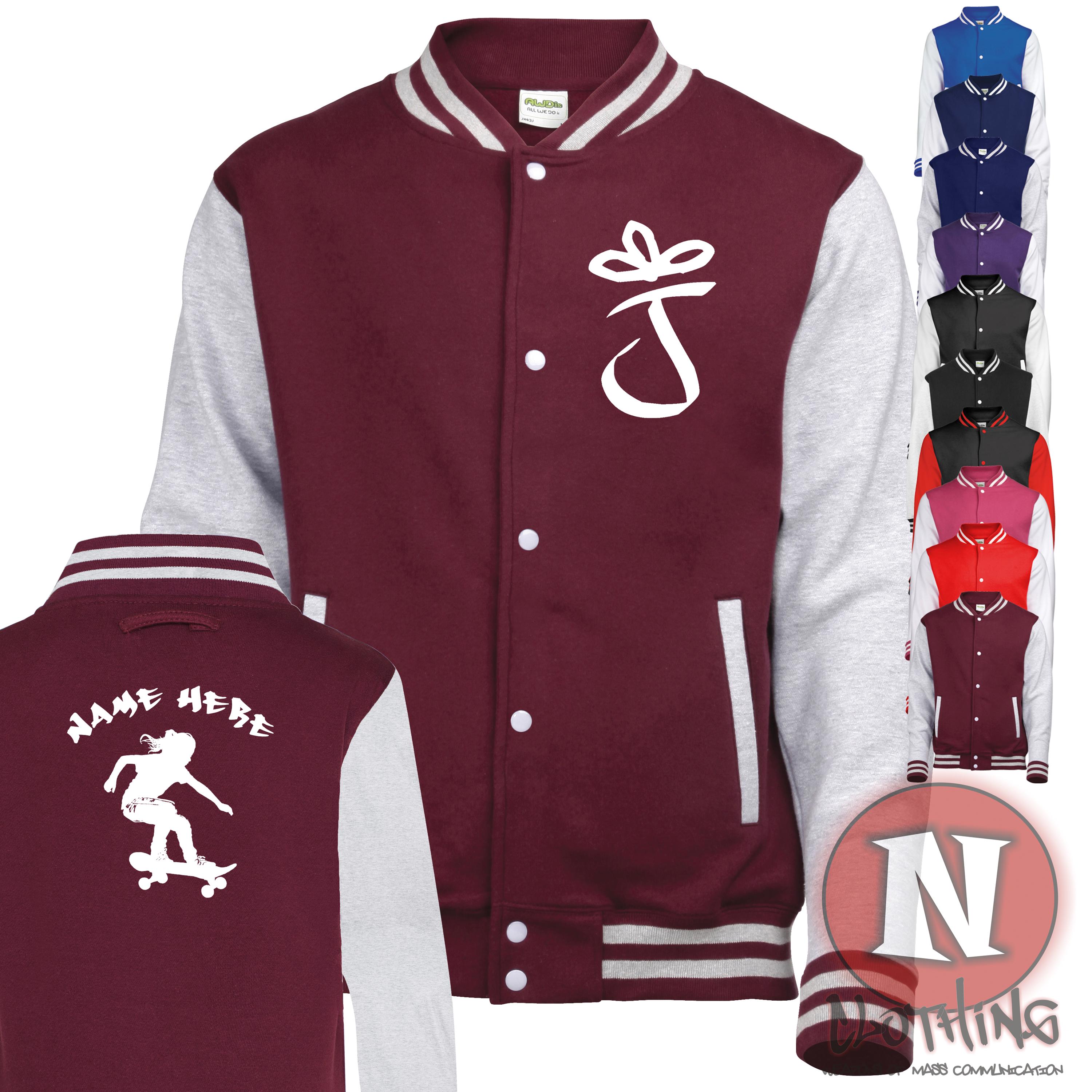Custom Skater Girl Kids Varsity Jacket, for Sports Gym Teams and After ...