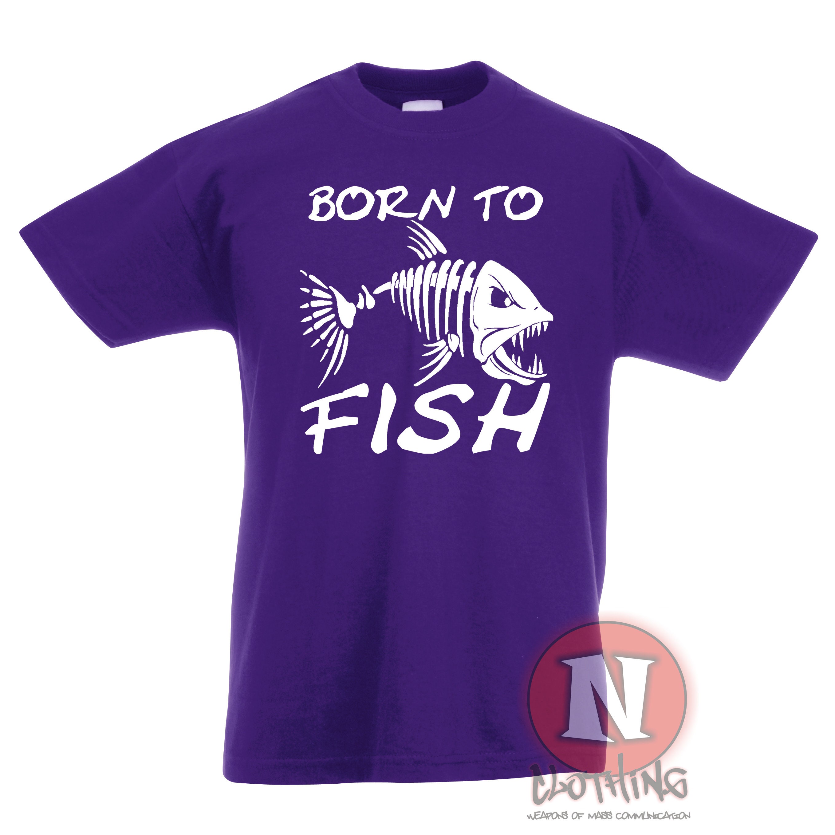 Born to Fish Children's T-shirt. Ideal for Young Anglers. 100% Cotton