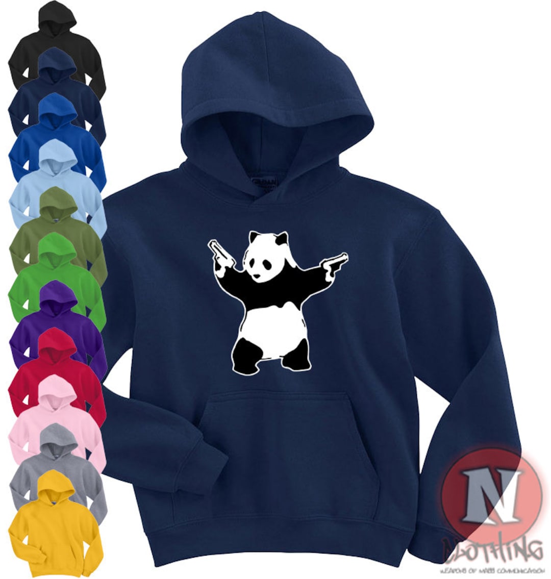 Banksy Pandamonium Children's Hoodie Hooded Top Graffiti Street Art ...