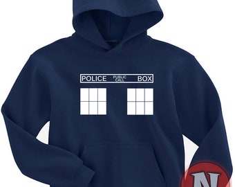 Tardis children's Hoodie hooded top. The Doctor's police call box!