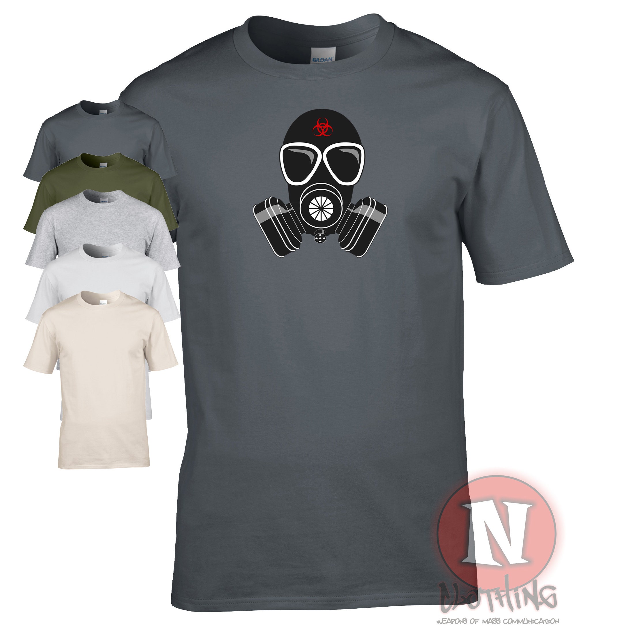 Apocalypse Gas Mask T-shirt Tshirt Tee for the End of the World