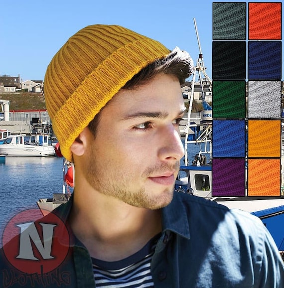 Docker Trawler Beanie Hat 10 Colours Turn up Acrylic Fisherman s