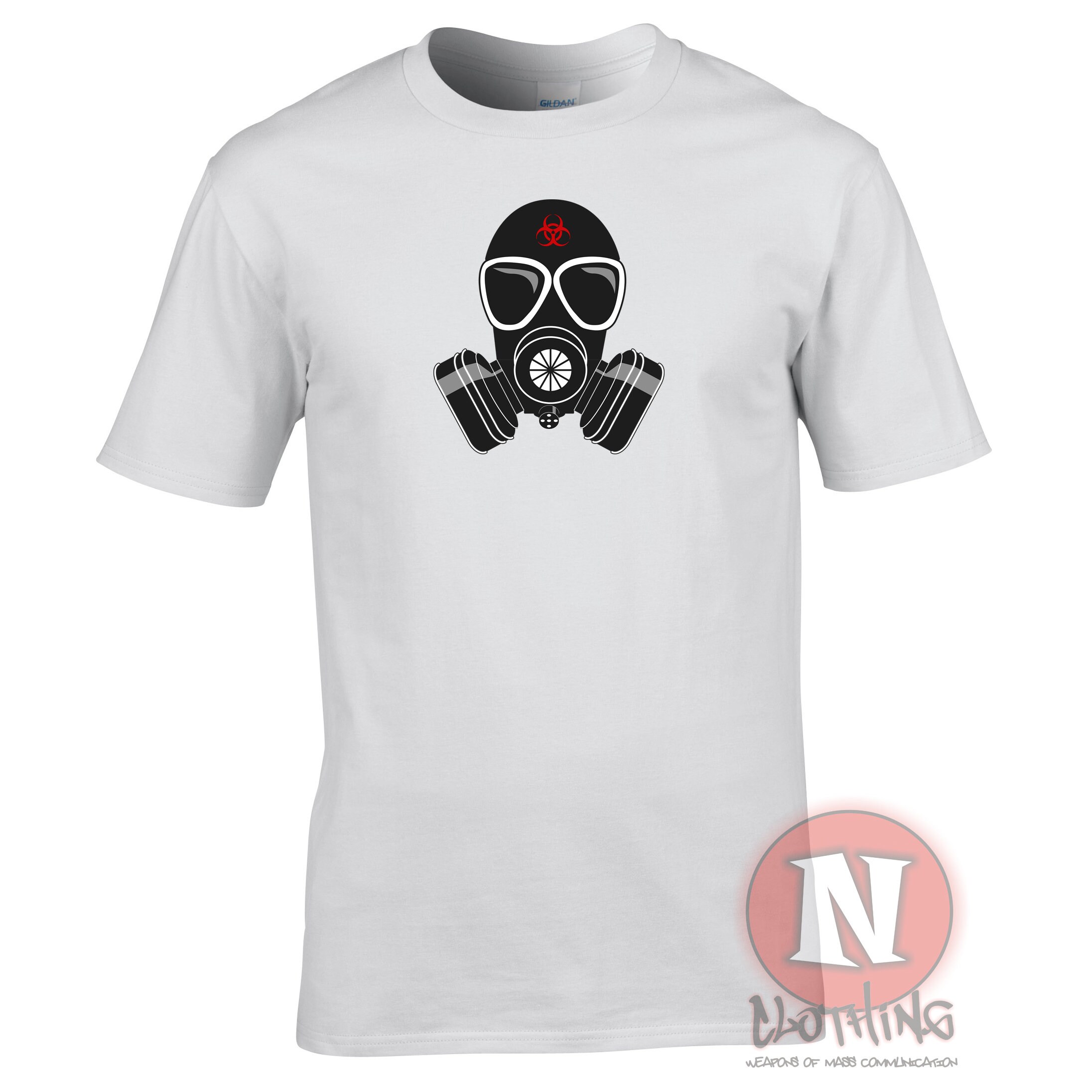 ☆MASSNOUN☆ Tシャツ BIOLOGICAL GASMASK OVERSIZED T-SHIRTS Apocalypse Gas Mask T-shirt Tshirt Tee for the End of the