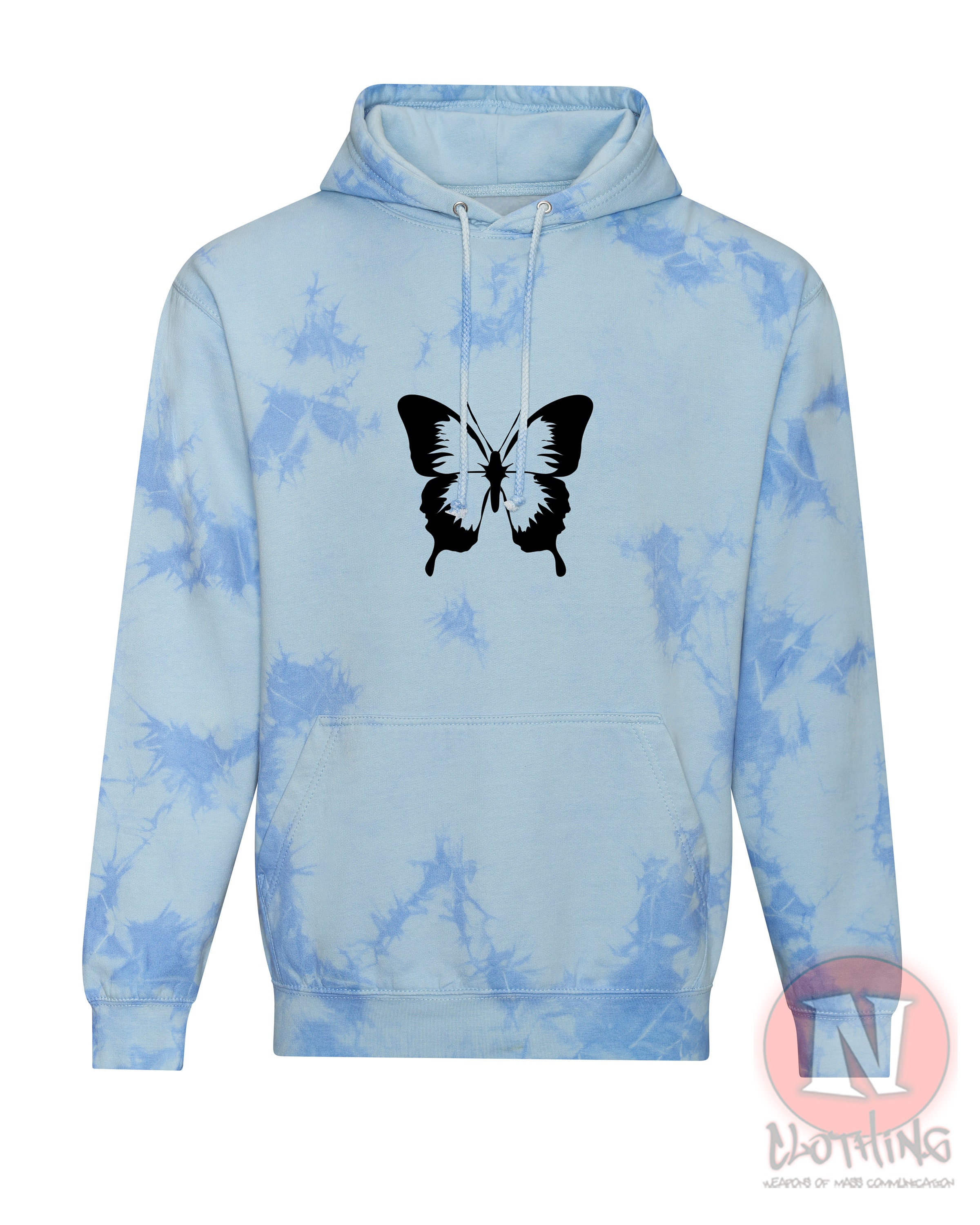 Butterfly Tie Dye Hoodie Hooded Top Nature Cottagecore Graphic Dip Dye -  Etsy