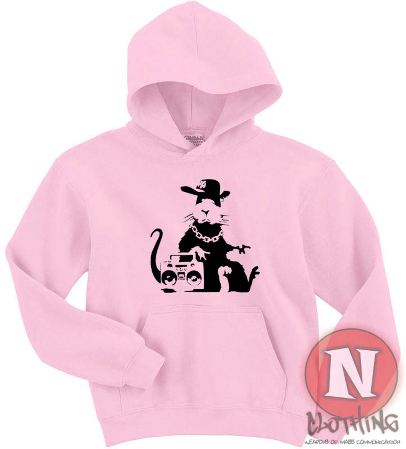 Banksy Gangster Rat Hoodie Hooded Top Bristol Street Art Hip Hop Rat ...
