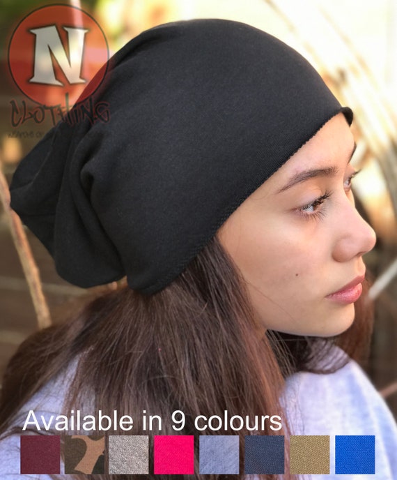 Slouch Jersey Beanie Hat 9 Colours 