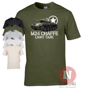 M24 Chaffe light Tank t-shirt World War 2 US army.