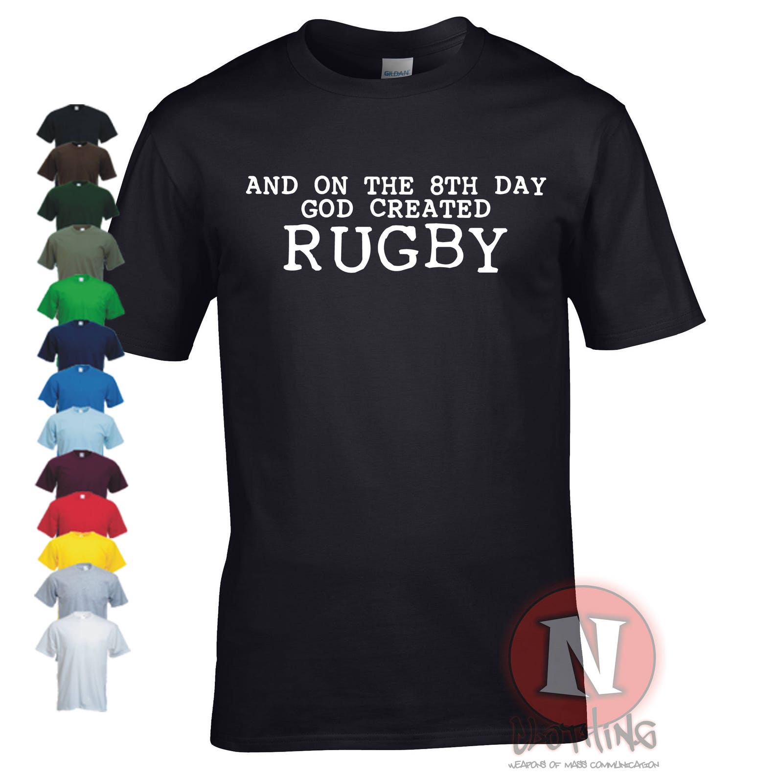 God Invented Rugby And on the 8th Day God Created RUGBY Funny Sports T-shirt. for All ...
