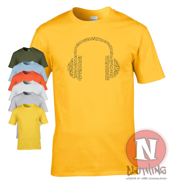 Music Lover DJ Retro Headphones Print High Quality In Cheapest Price Men's T-Shirt main image 1