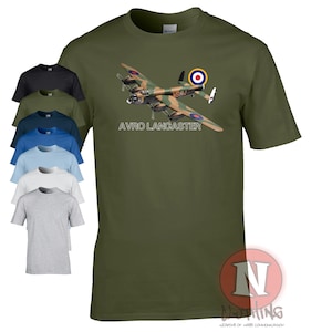 Avro Lancaster heavy bomber t-shirt. The legendary World War 2 RAF aircraft