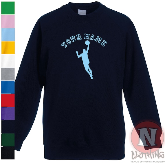 Aangepaste basketbal coole kindersweatshirt topteam basketbalspeler fan  gepersonaliseerde trui - Etsy België, image size:570x561