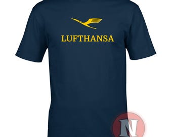 ルフトハンザ航空ロゴTシャツ 1955年クラシック航空会社ロゴTシャツ
