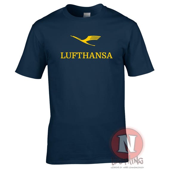 ルフトハンザ航空ロゴTシャツ 1955年クラシック航空会社ロゴTシャツ