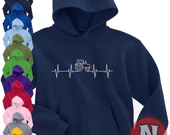 Sweat à Capuche Humour Agriculteur - Motif Tracteur Vintage Bleu Et Citation Drôle - Cadeau Pour Agriculteur, Papa - Coupe Unisexe