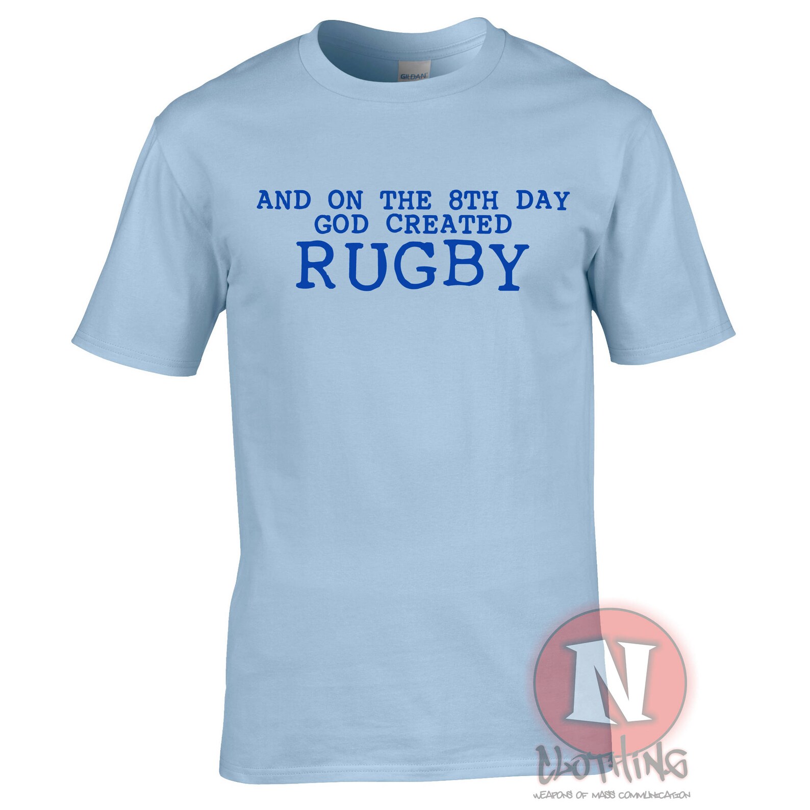 God Invented Rugby And on the 8th Day God Created RUGBY Funny Sports T-shirt. for All ...