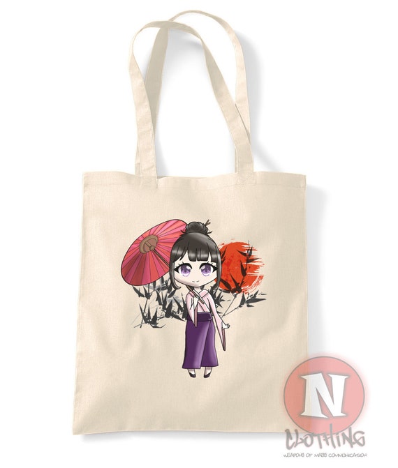 Japonesa anime chica bolsa de mano natural poner sol bamb escena