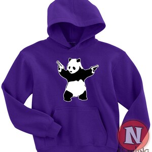 Banksy Pandamonium Children's Hoodie Hooded Top Graffiti Street Art ...