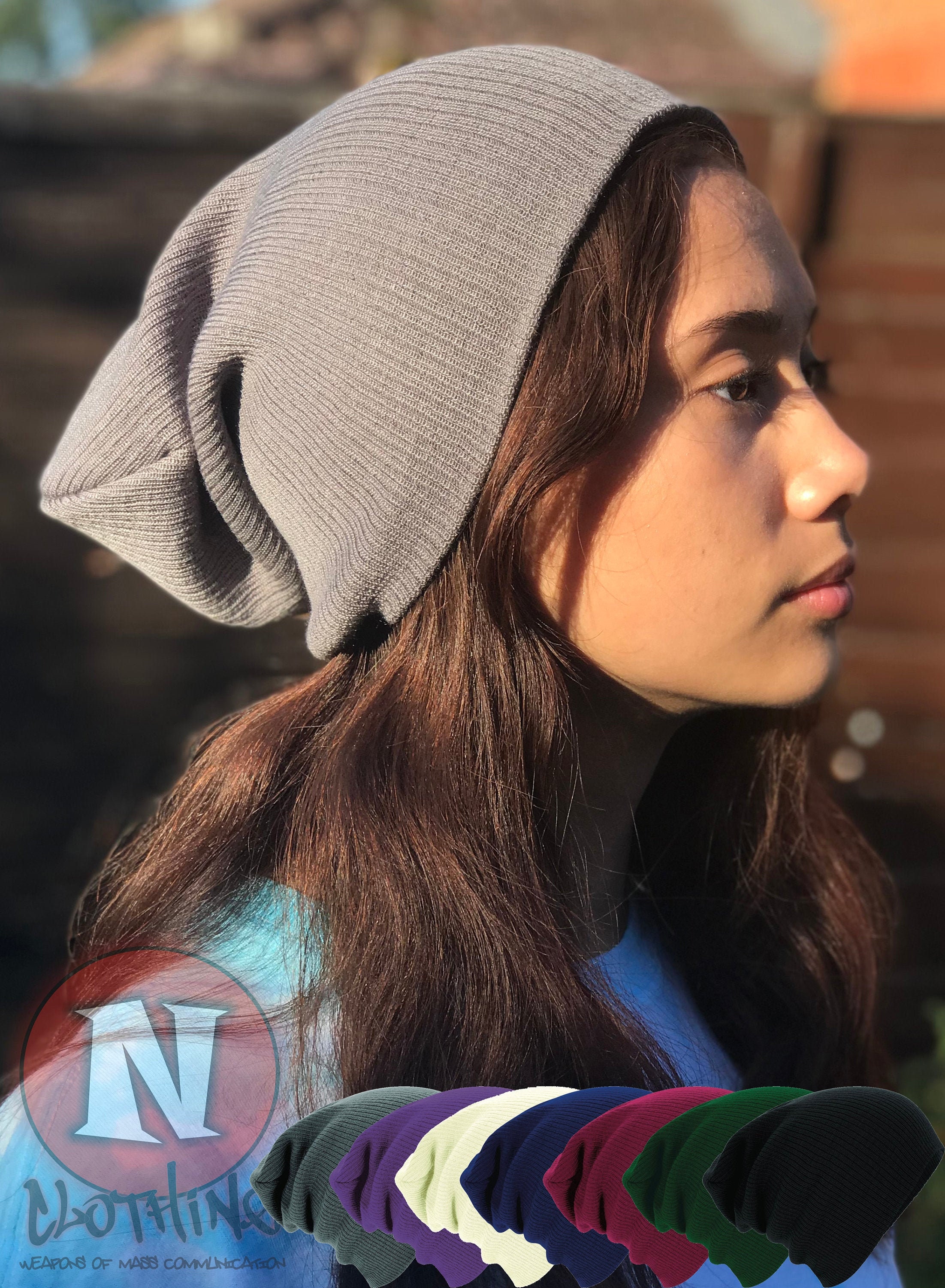 Unisex Slouch Beanie Beenie Grunge Hippie Boheme Hobo
