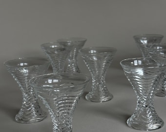 Vasos de whisky Duncan and Miller CARIBBEAN, copas de martini onduladas, vaso con forma de cono.