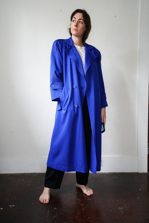 electric blue wool coat