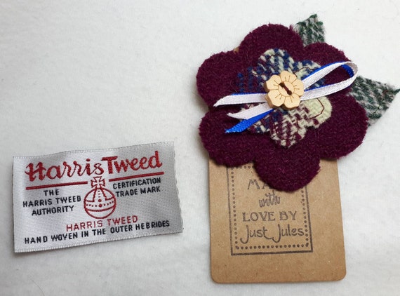 Harris tweed brooch best sale